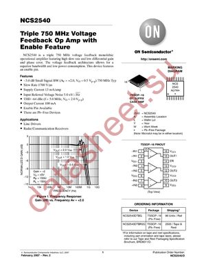 NCS2540DTBG datasheet  